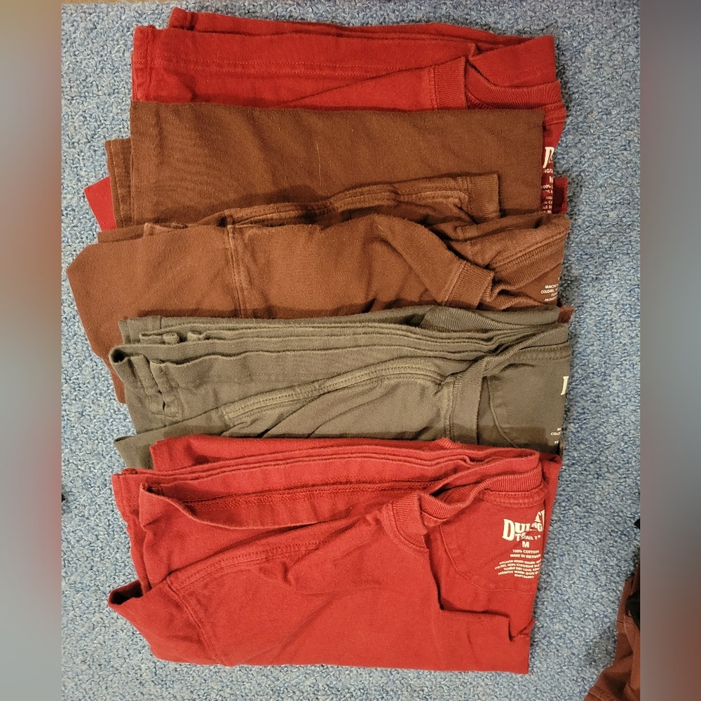 Duluth 5 Shirt lot Men's Size Medium, Cut Cut Collars